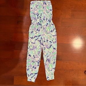 Lilly Pulitzer Emily Print Strapless Jumpsuit